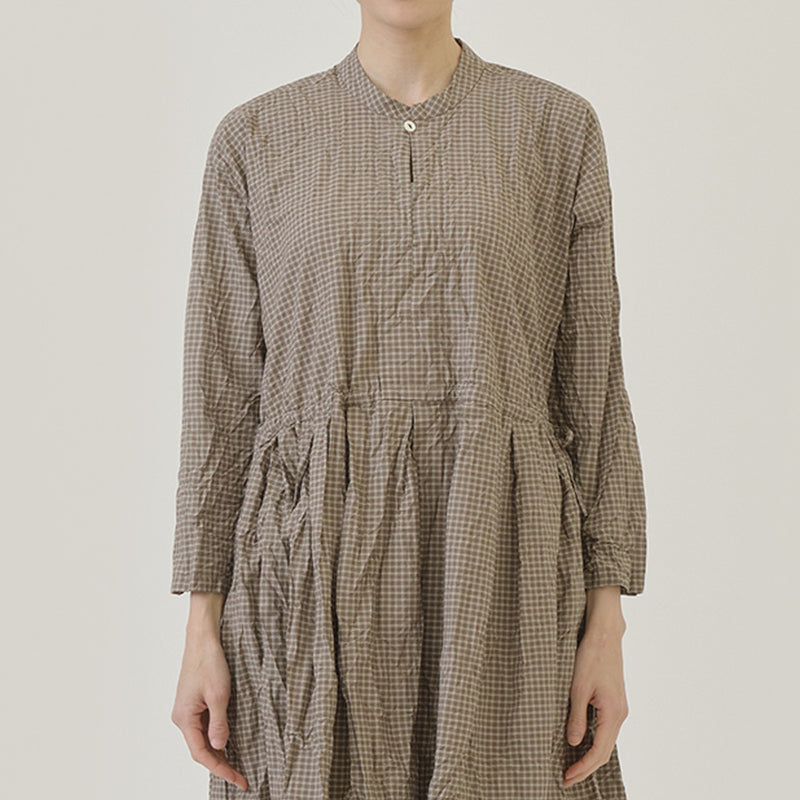 Pas de Calais -  Robe Mini Carreaux - Marron