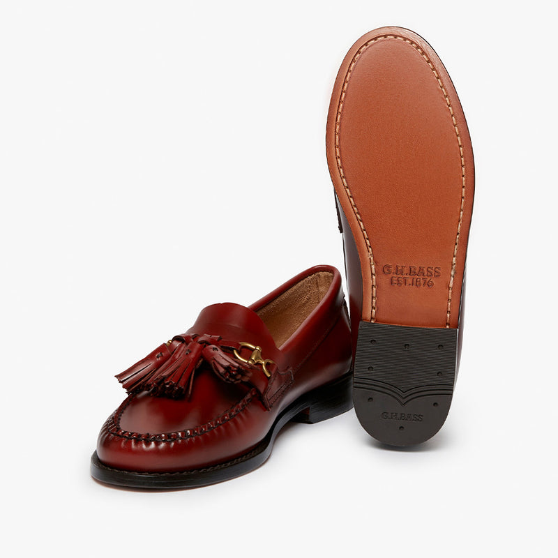 GH Bass - Mocassins Tetra Tassel - Cognac