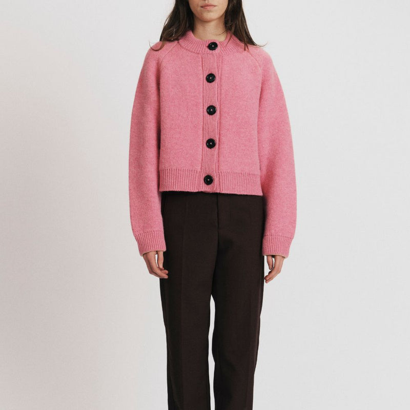 BB Wallace - Cardigan ras-du-cou - Rose