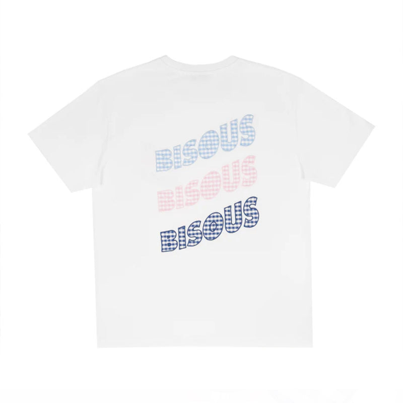 Bisous Skateboard - T-shirt Sonics Vichy - Blanc