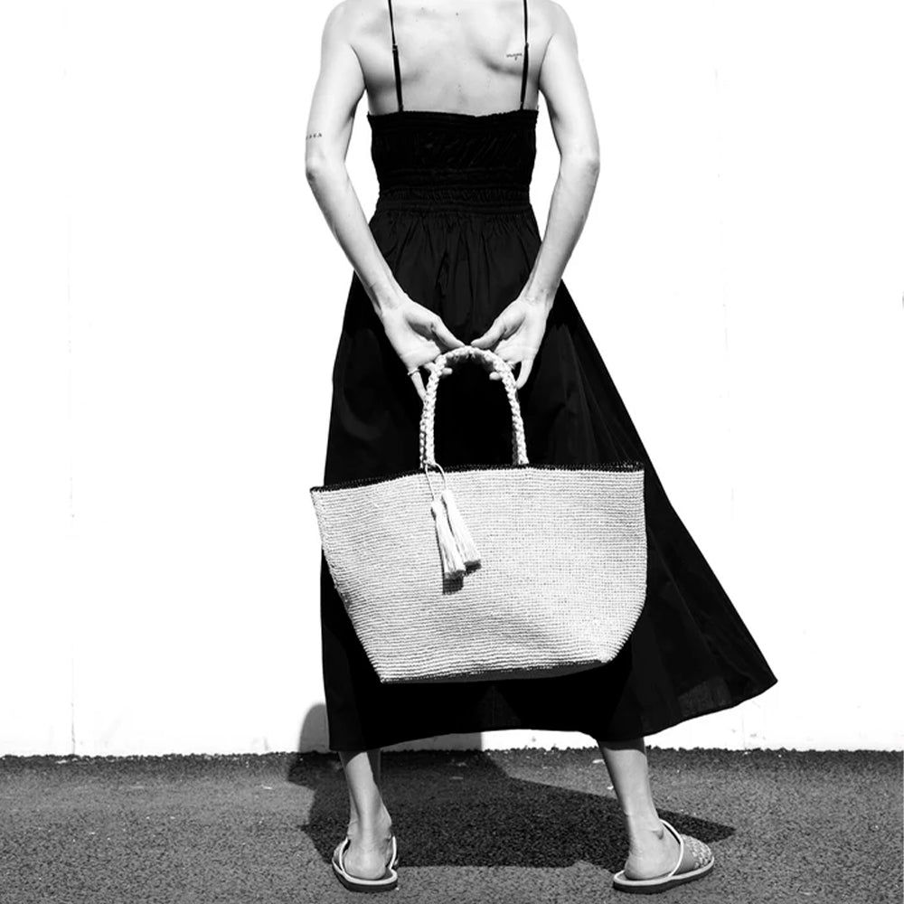 Maison NH - Rose Marie Bag - Natural & Black – Merci Paris