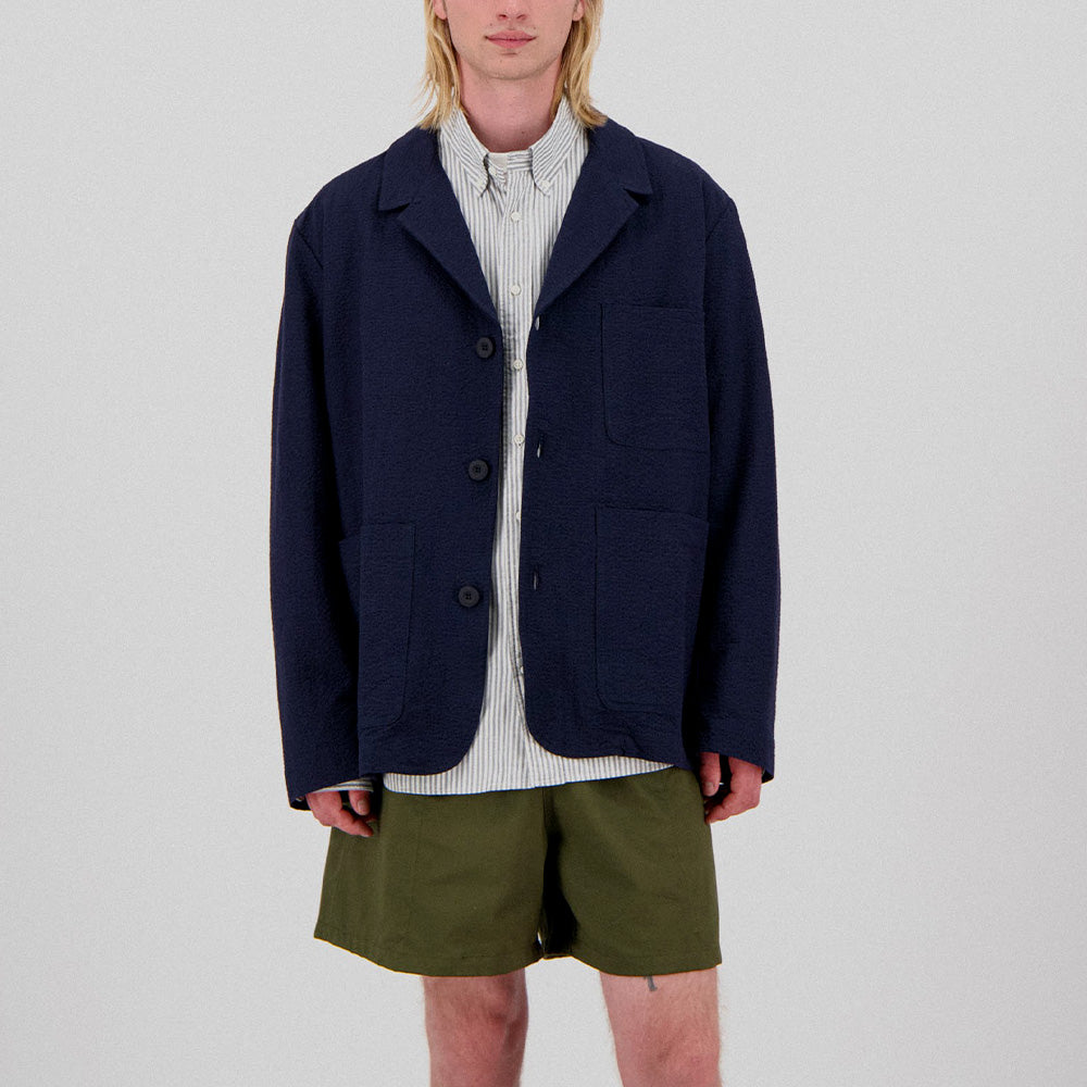 Howlin' - Cosmic Crispy Seersucker Jacket - Navy