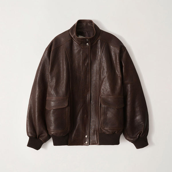 Nothing Written - Veste en cuir - Marron Vintage