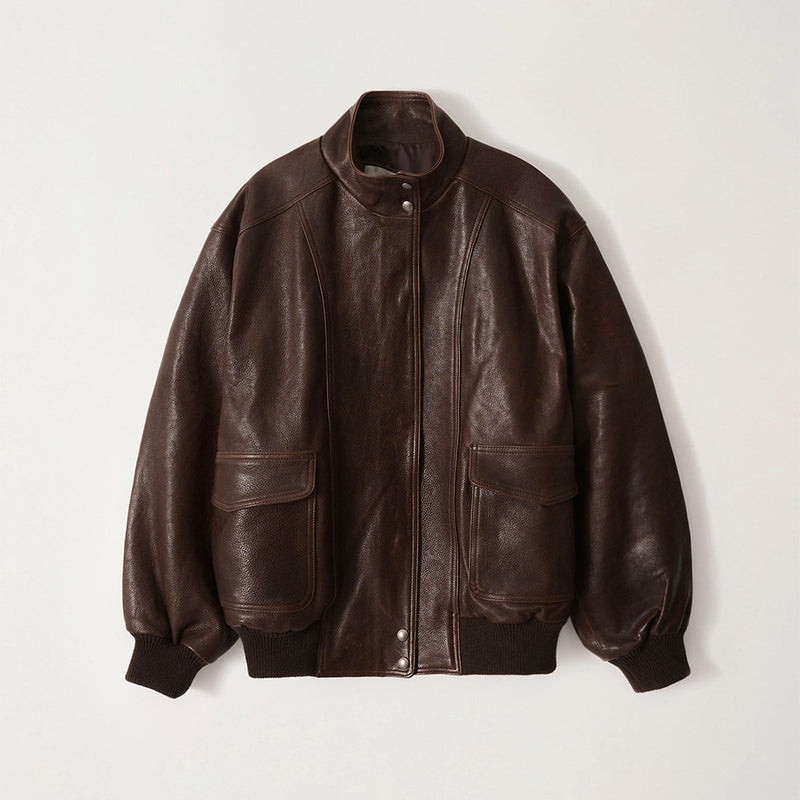 Nothing Written - Veste en cuir - Marron Vintage