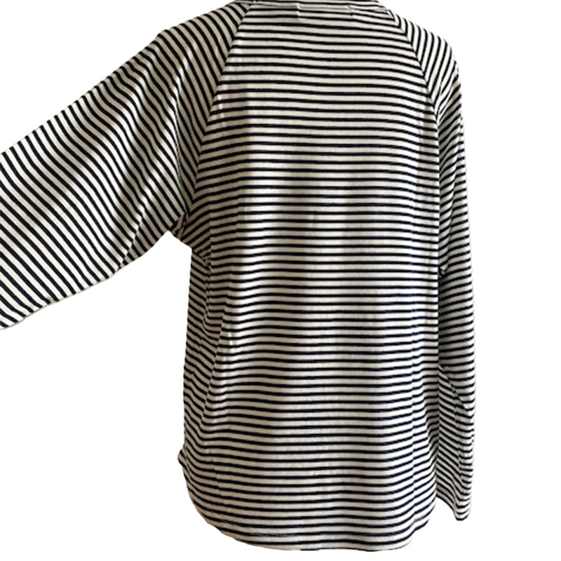 Sarahwear - T-Shirt en jersey rayé – Marine & Blanc