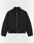 Veste Eisenhower noire en coton de Merci Paris, style workwear avec fermeture zippée et col classique.