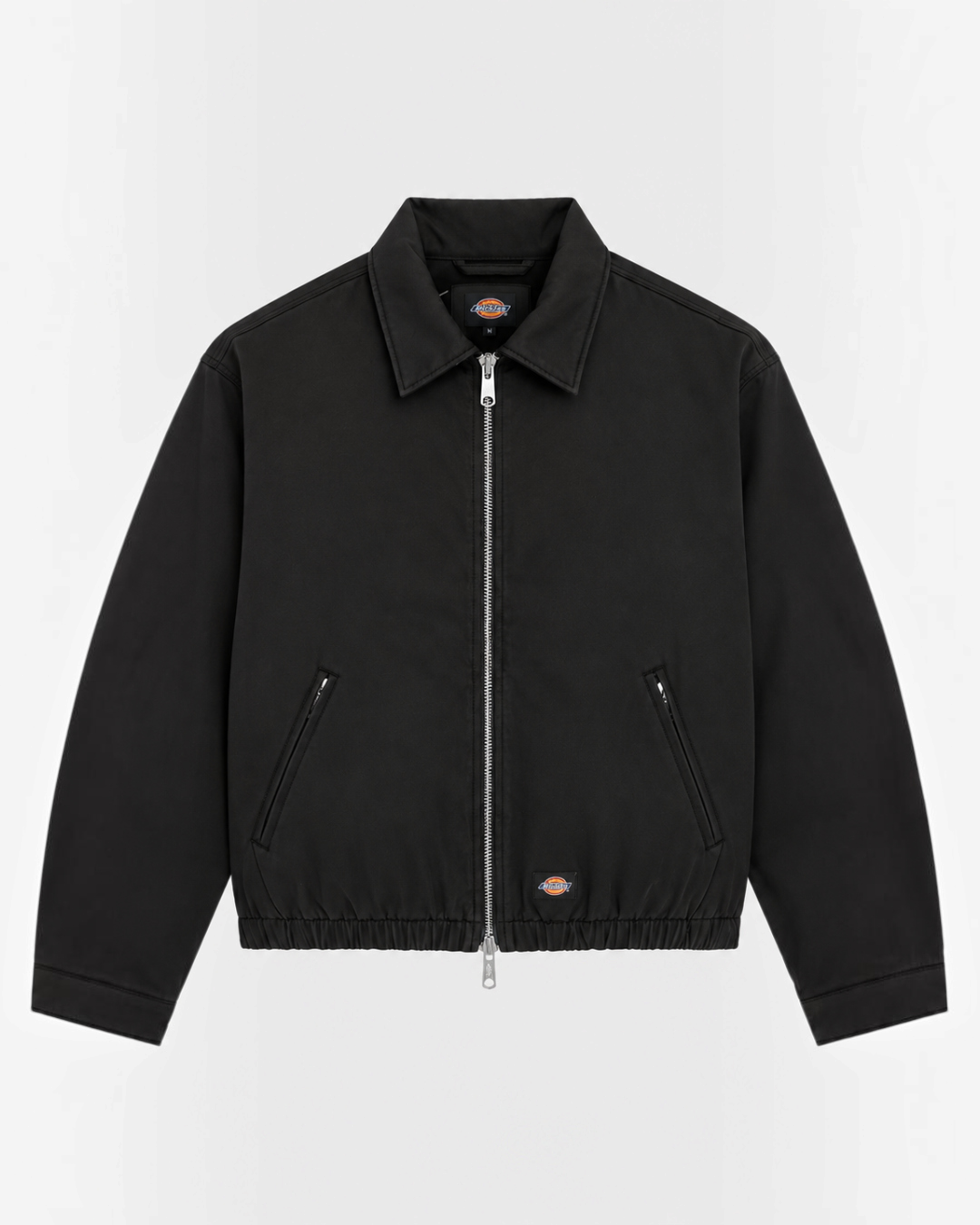 Veste Eisenhower noire en coton de Merci Paris, style workwear avec fermeture zippée et col classique.