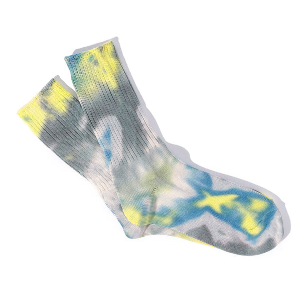 Anonymous ISM - Chaussettes Tie & Dye - Jaune