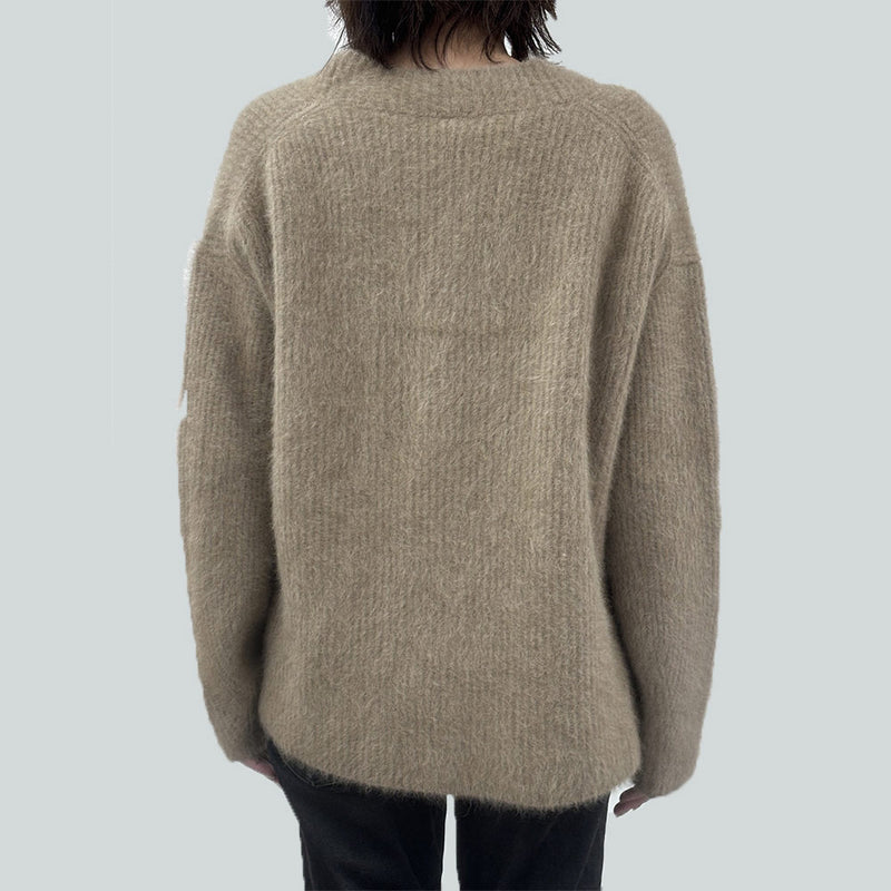 C.T.plage - Pull Col V Longsleeve - Camel