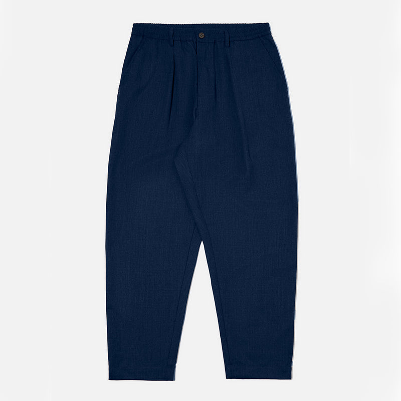 Universal Works - Pantalon Plissé  - Marine