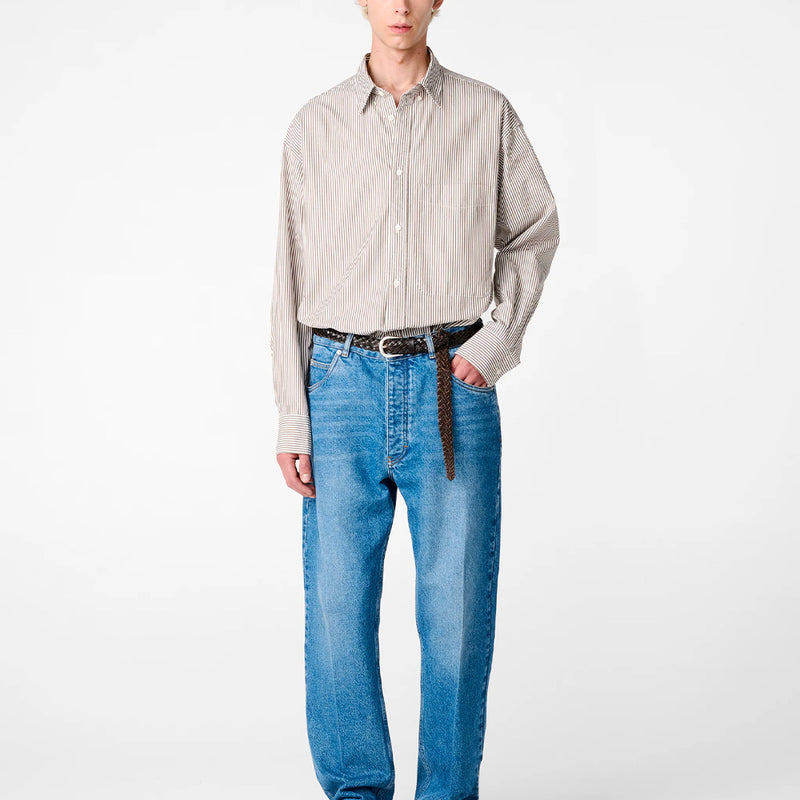 Studio Nicholson x Beams Plus - Chemise Lisa Oxford - Marron