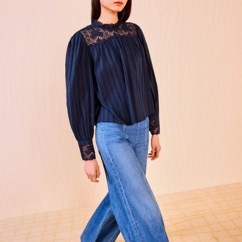Ulla Johnson - Blouse Cornelia - Bleu Midnight