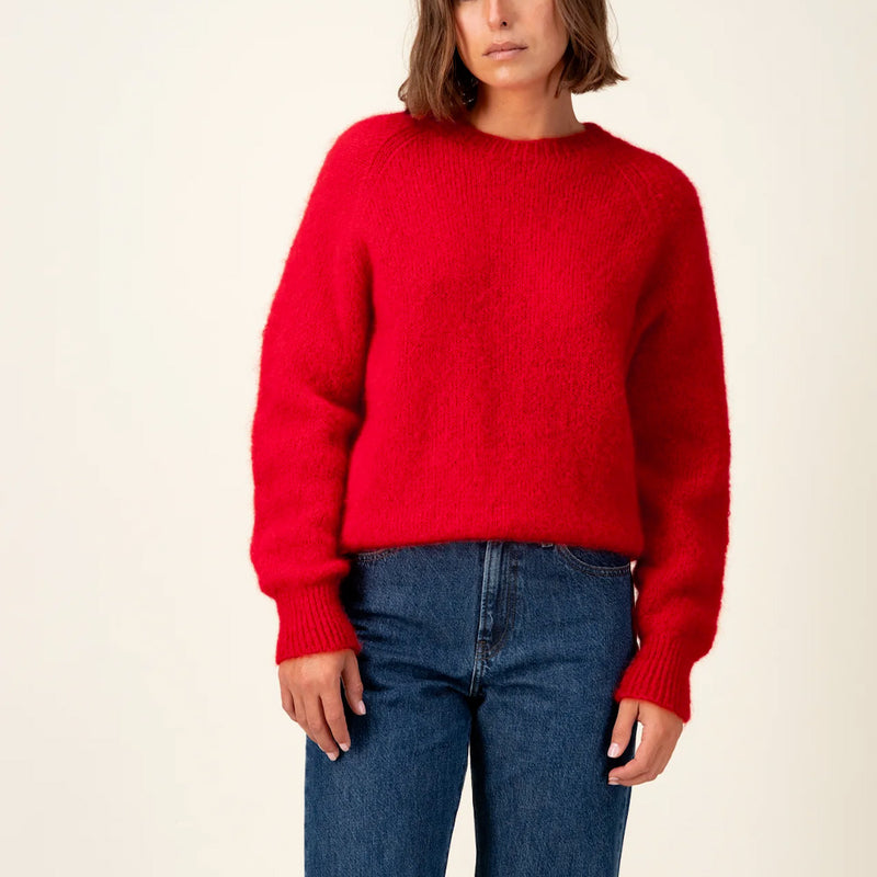 Tricots Jean Marc - Pull Anouch Col Rond - Rouge