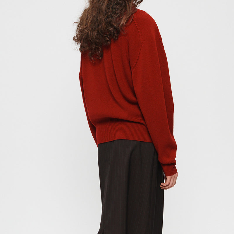 6397 - Pull Half Demi Zip - Ruby