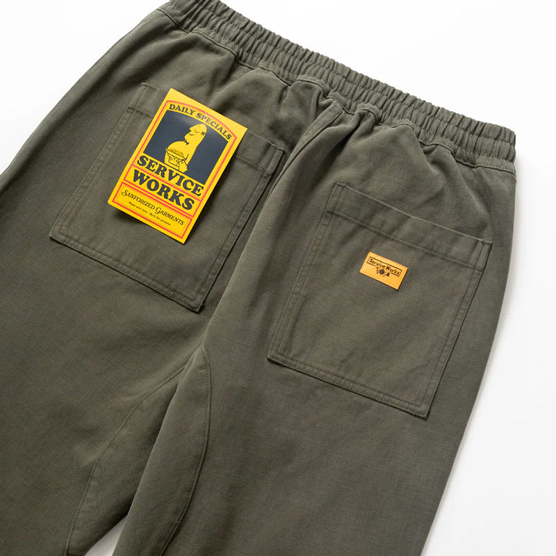 Service Works - Pantalon Moleskin Chef - Vert Moss