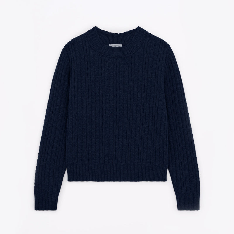 Tricots Jean Marc - Pull Meline Col Rond - Marine