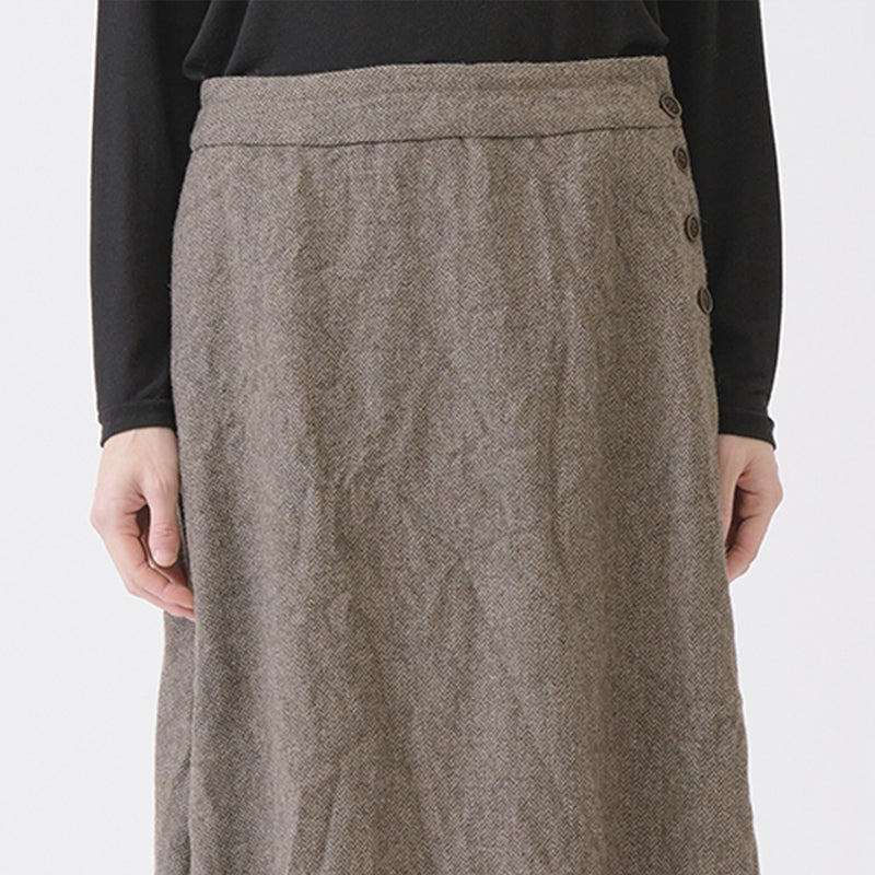 Pas de Calais -  Jupe Semi-évasée Chevrons - Beige