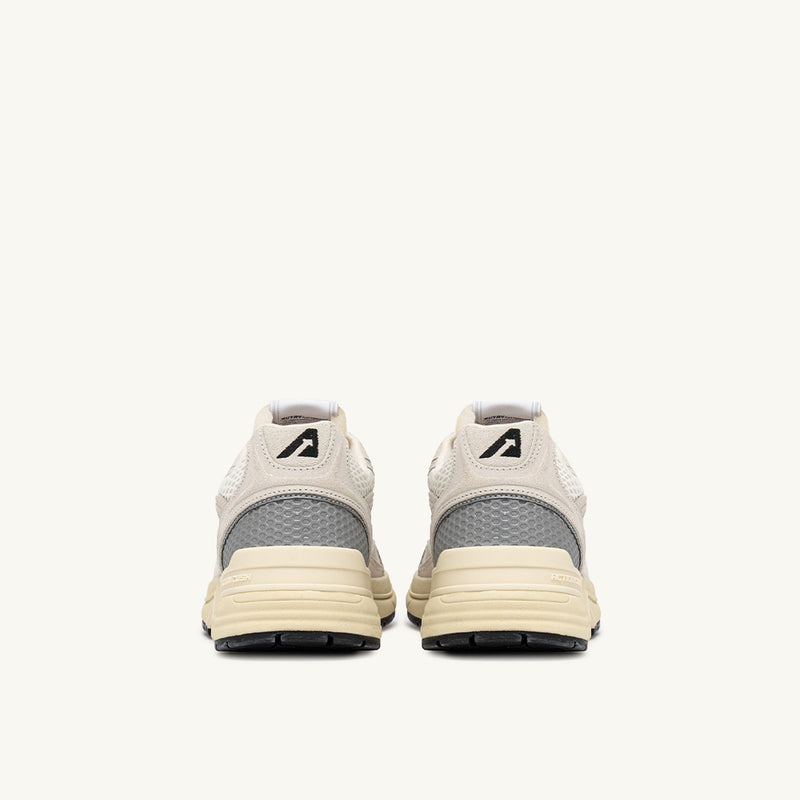 Autry - Baskets Hyperway en Mesh et en Daim - Blanc & Argent