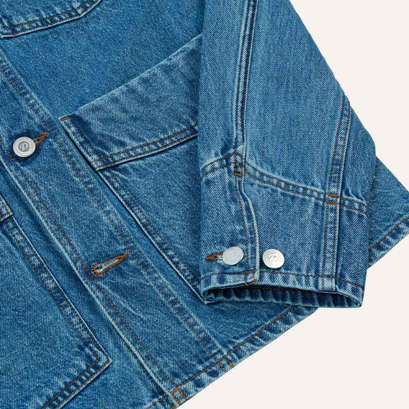 Drake's - Veste de travail - Jean Bleach Wash