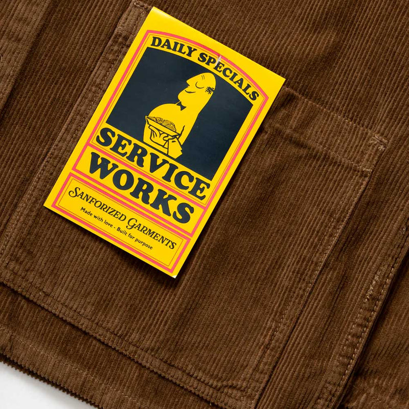 Service Works - Chemise Travail Velours - Marron Bark