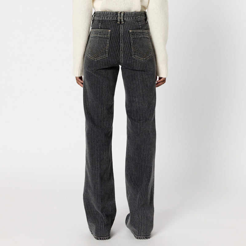 Gerard Darel - Jean flare Anna - Anthracite Rayures