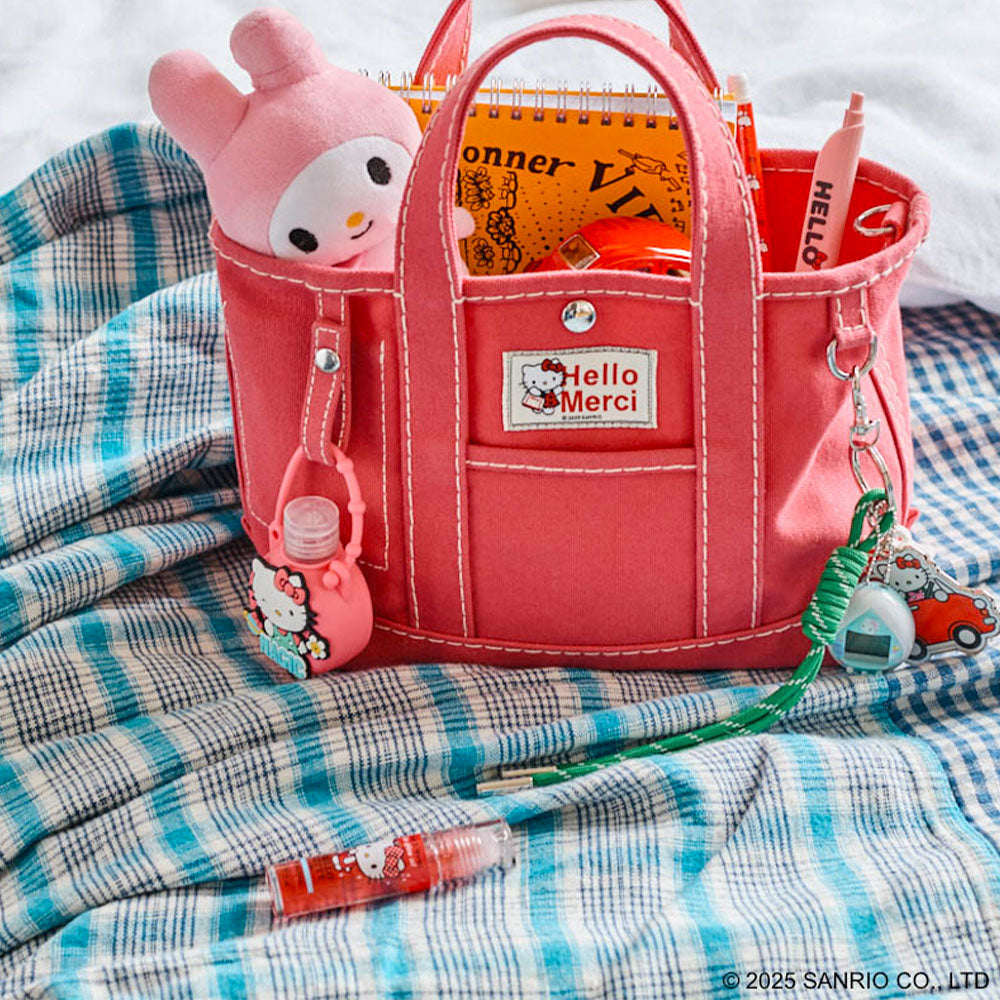 【新品】ハローキティ×Merci コラボ　トートバッグ サンリオ Merci∽ハローキティx Merci コラボトート∽ Sサイズ 2025新作