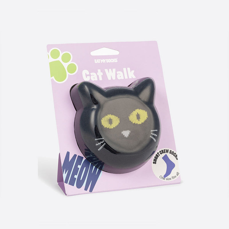 Eat My Socks - Chaussettes Cat Walk - Noir