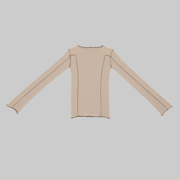 Baserange - T-shirt manches longues Omato - Tin Beige