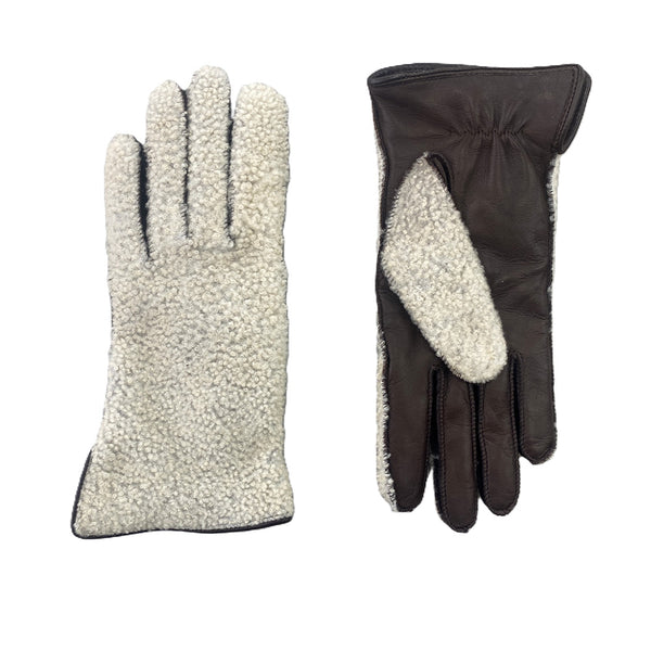 Milona - Gants Mouton Bouclé - Marron