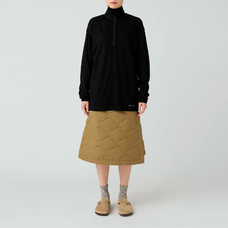 Snow Peak - Pull Demi-zip Laine - Noir