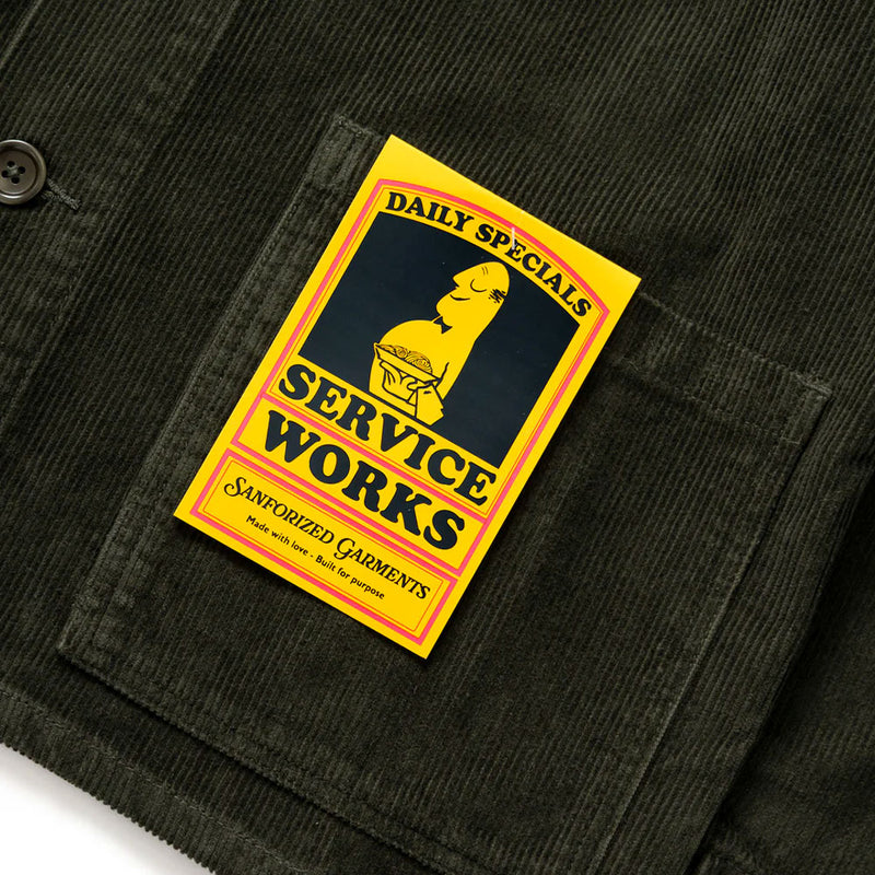 Service Works - Chemise Travail Velours - Vert Coppice