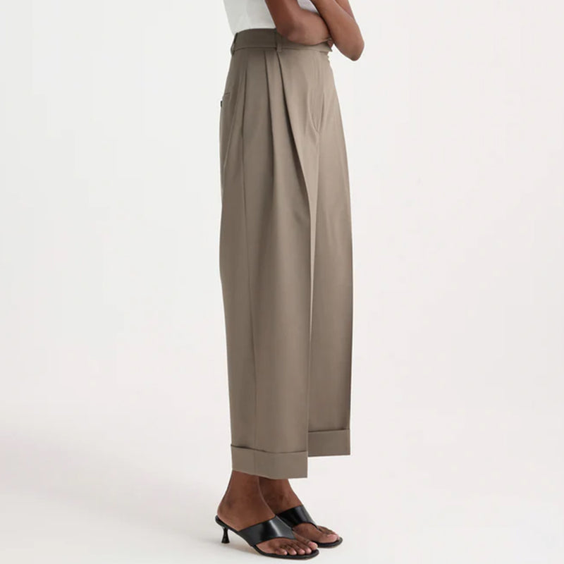 Rohe - Pantalon à revers - Taupe