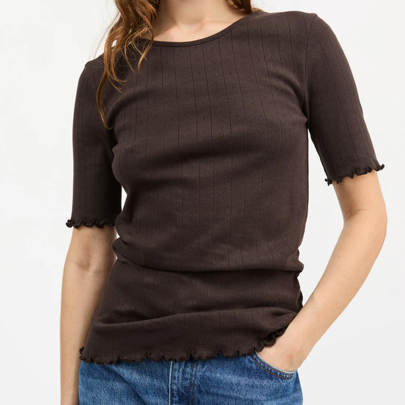 Skall Studio - T-Shirt Edie - Marron Foncé