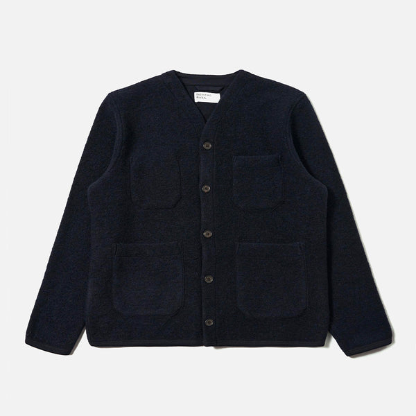 Universal Works - Cardigan Laine - Marine