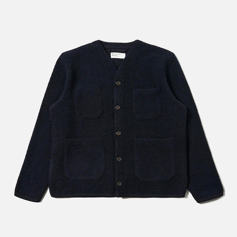 Universal Works - Cardigan Laine - Marine