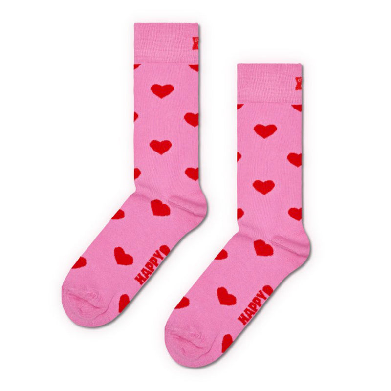 Happy Socks - Chaussettes Cœur - Rose & Rouge