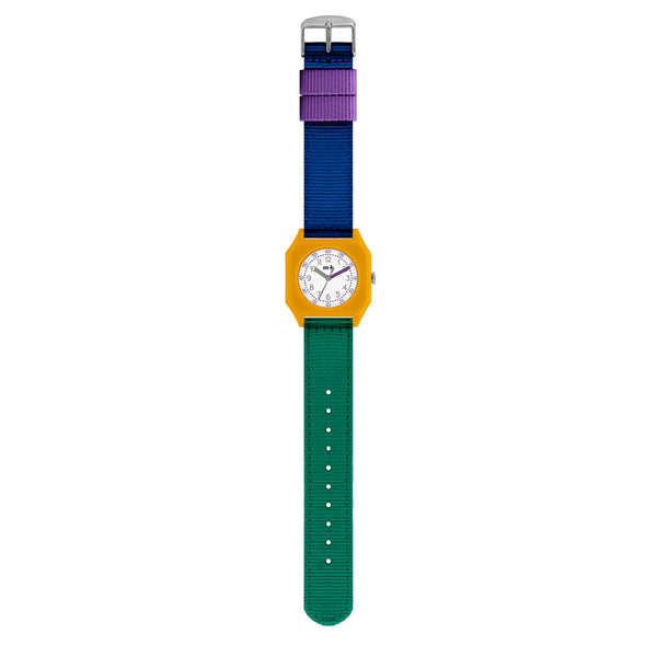 Mini Kyomo - Montre Banana Haven - Bleu, Vert & Jaune