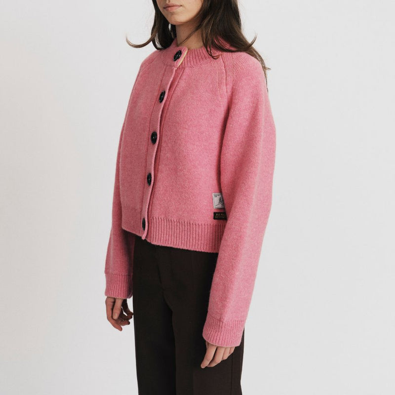 BB Wallace - Cardigan ras-du-cou - Rose