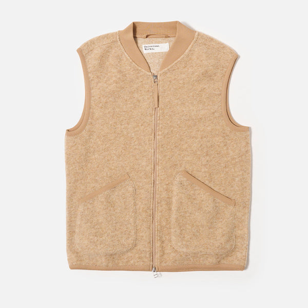 Universal Works - Veste Laine Zip - Fawn