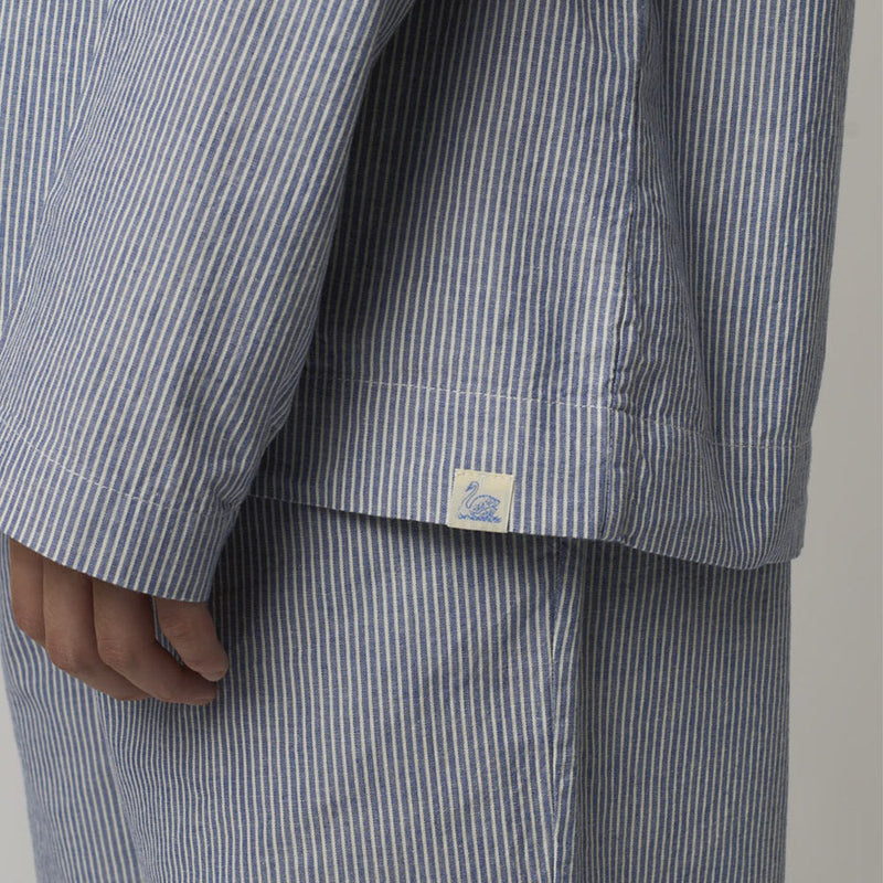 Merz b. Schwanen - Pyjama Top - Rayés Bleu