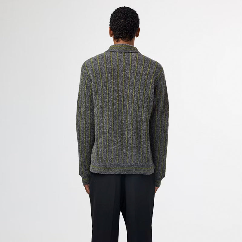 NN. 07 - Cardigan Polo Darren - Medium grey Mel