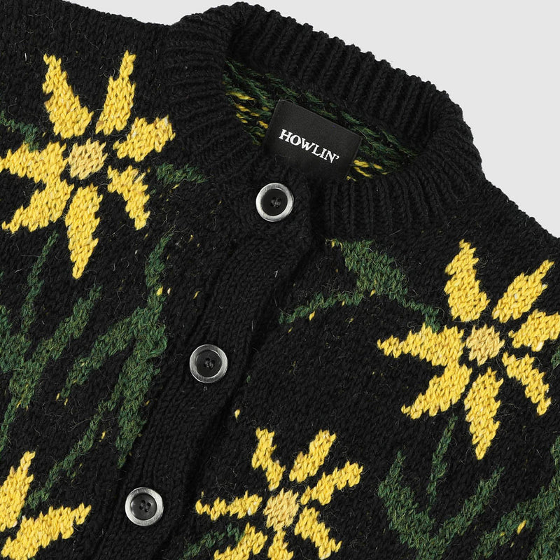 Howlin - Cardigan Fleur - Noir