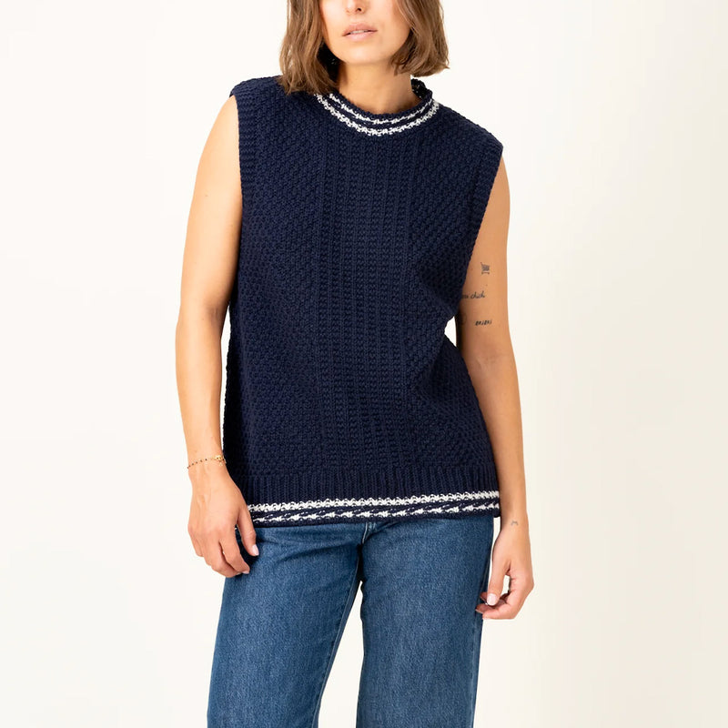 Tricots Jean Marc - Pull sans manches Meline - Marine