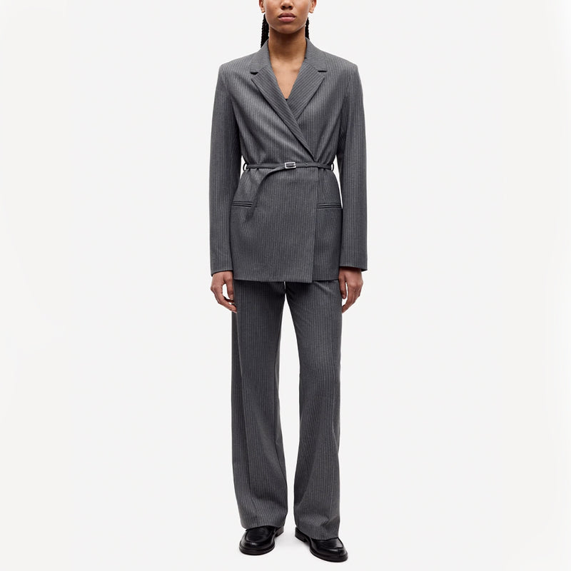 Samsoe Samsoe - Veste Ceinture Salot - Dark Gull Gray