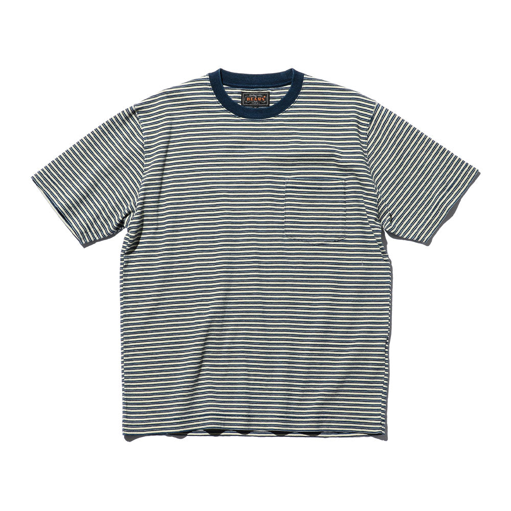 Beams Plus - T-shirt à rayures - Blanc – Merci Paris