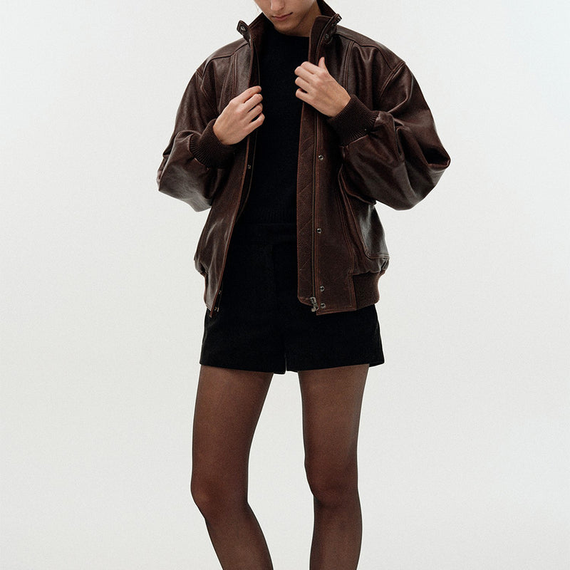 Nothing Written - Veste en cuir - Marron Vintage