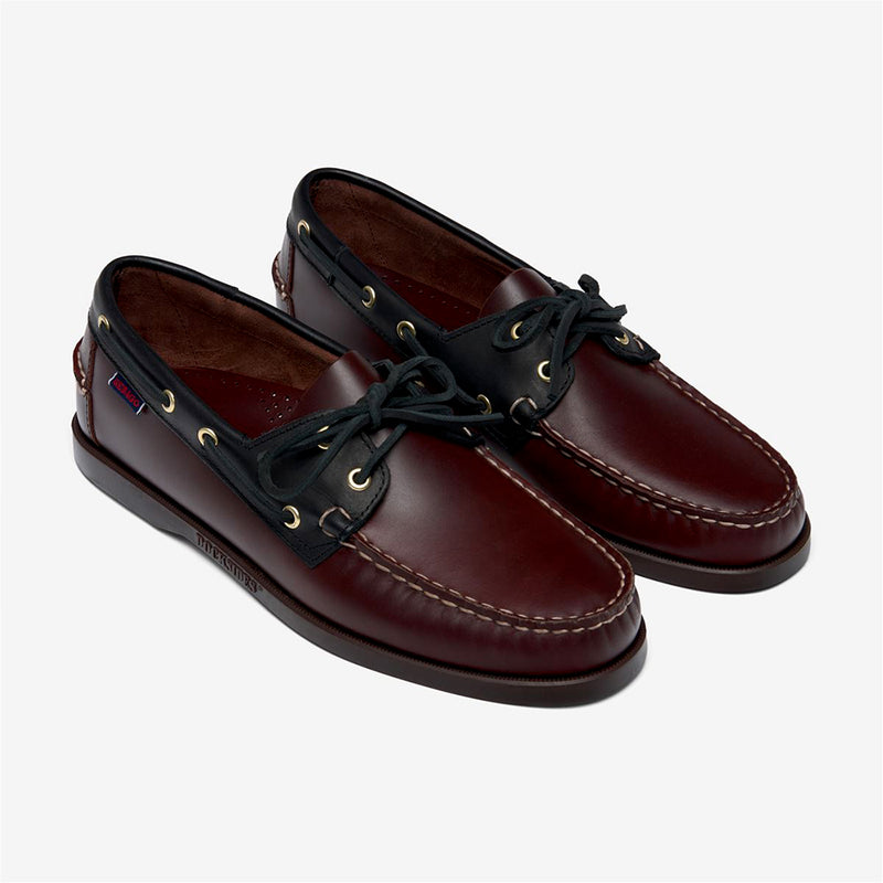 Sebago - Portland Lea Wax Moccasin - Black Brown – Merci Paris