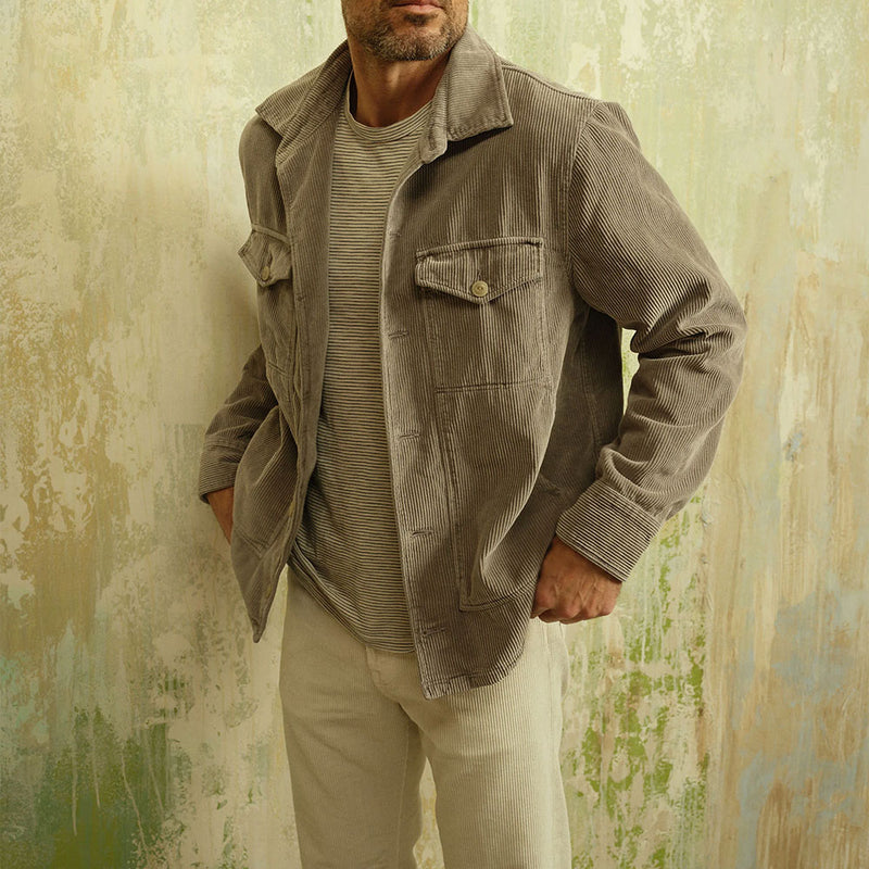 Save Khaki United - Veste Trucker Velours - Mocha