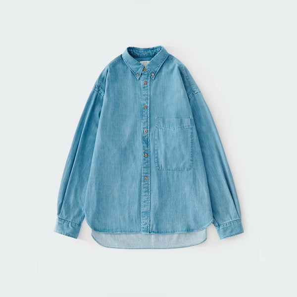 Studio Nicholson x Beams Plus - Chemise Lisa Denim - Bleu Faded Wash