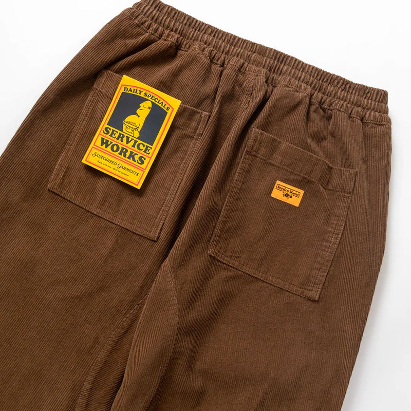 Service Works - Pantalon Cordury Chef - Marron Bark